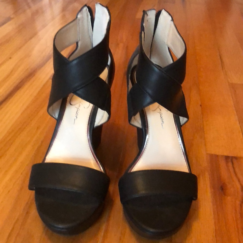 Jessica Simpson Black Wedges